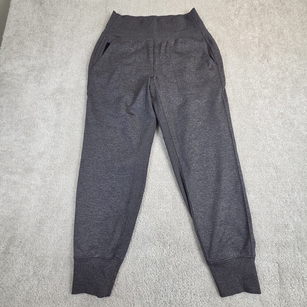 Athleta Venice High Rise Jogger Womens Small Petite Gray Zip Pocket Athleisure